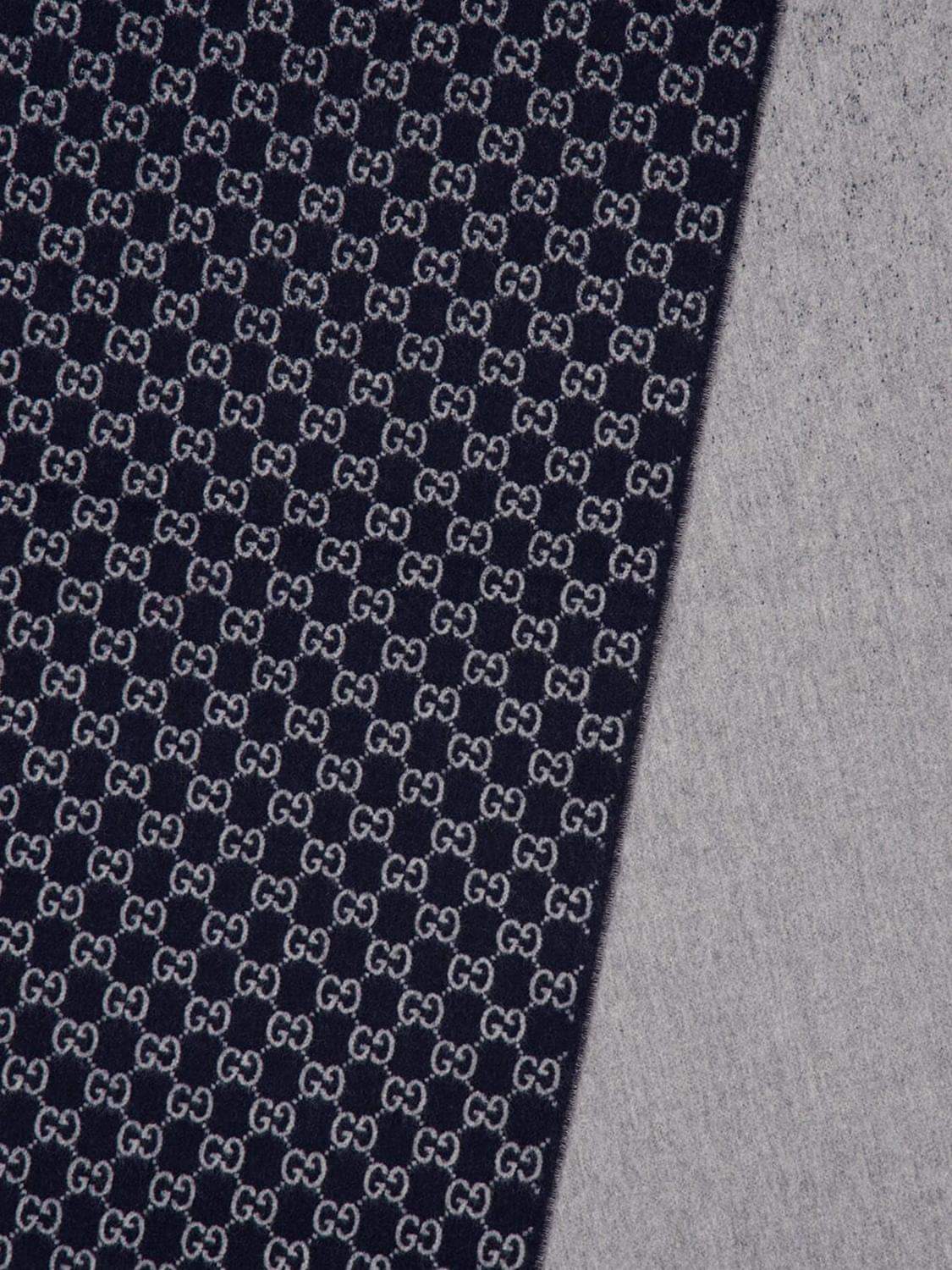 Gucci Scarf Men Grey GUCCI