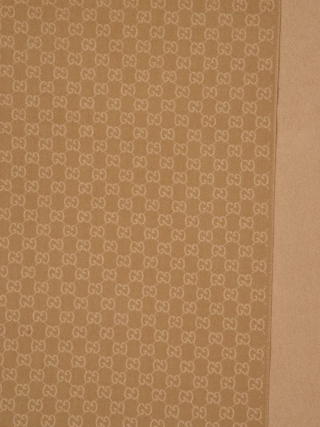 Gucci Scarf Men Camel GUCCI