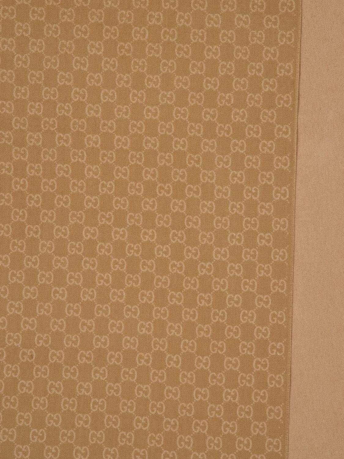 Gucci Scarf Men Camel GUCCI
