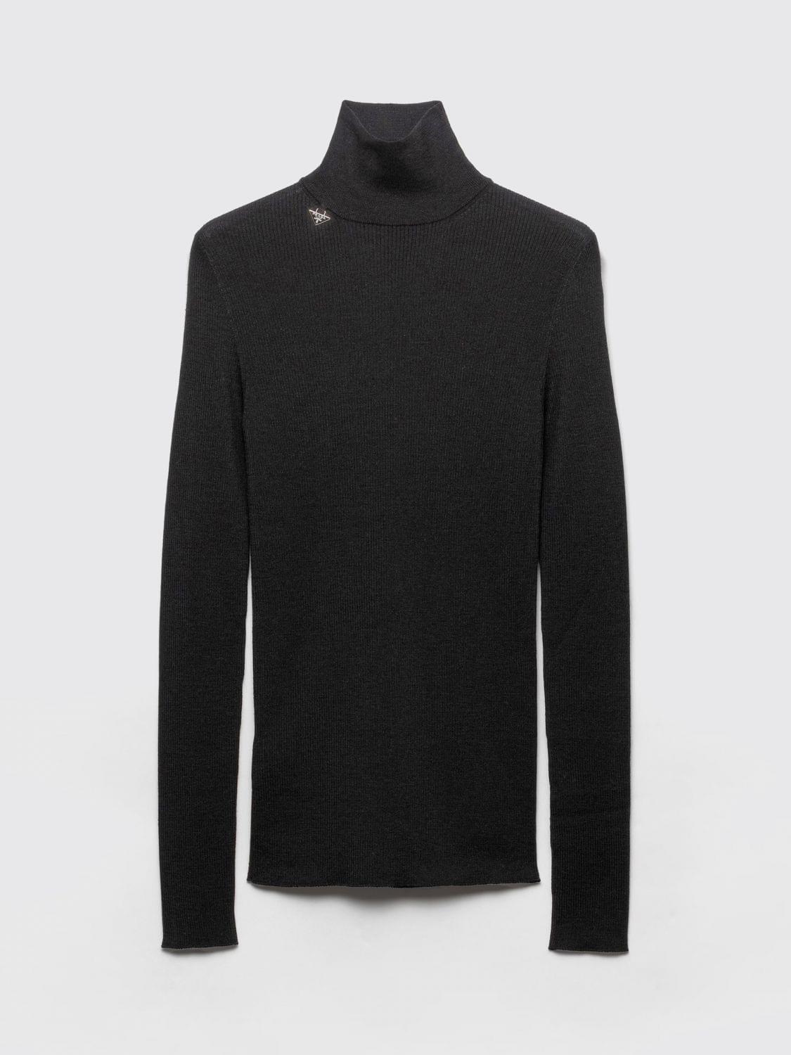 Prada Women Ribbed Wool Turtleneck Sweater Prada PRADA