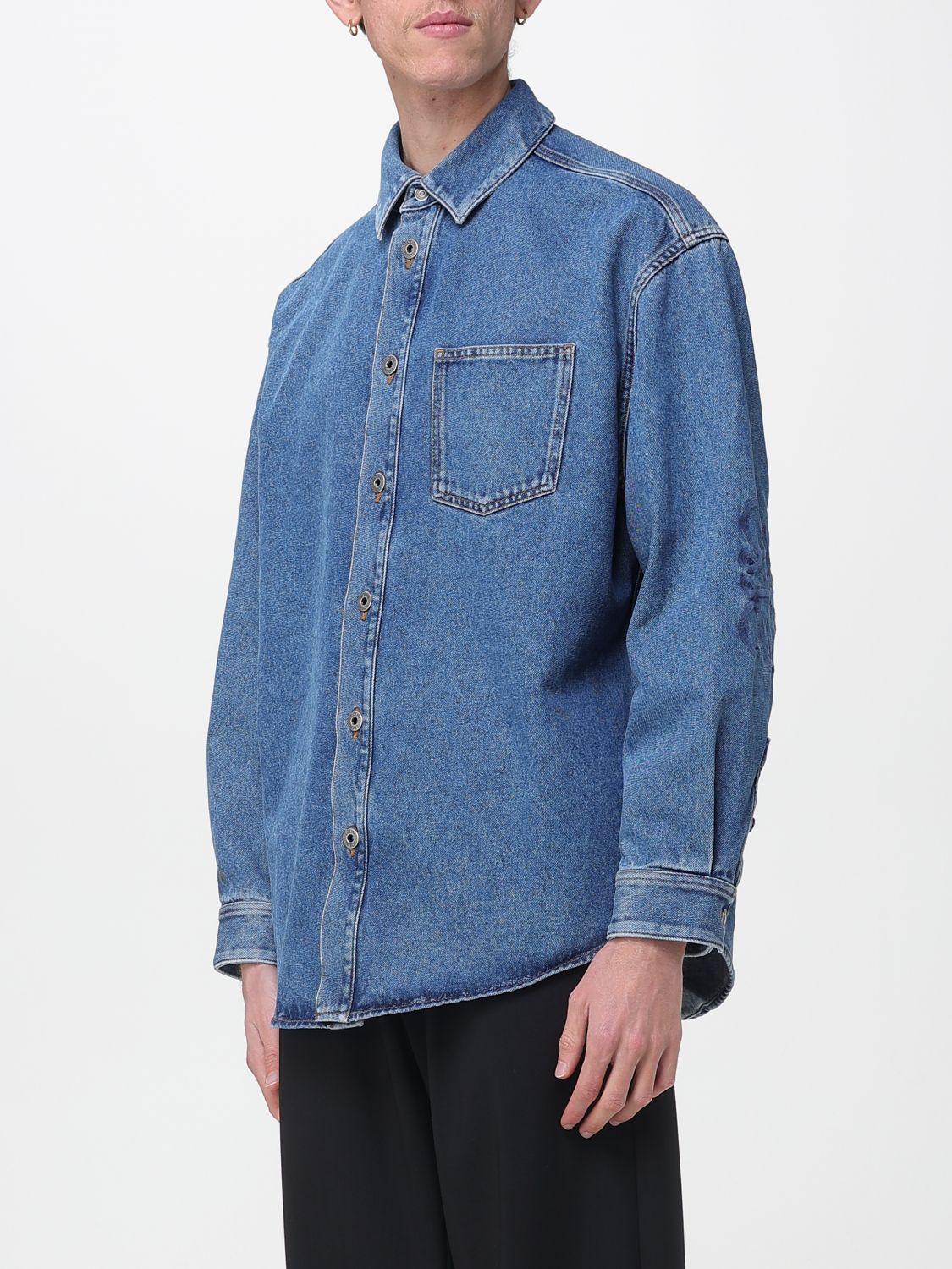 Loewe Jacket Men Gnawed Blue LOEWE