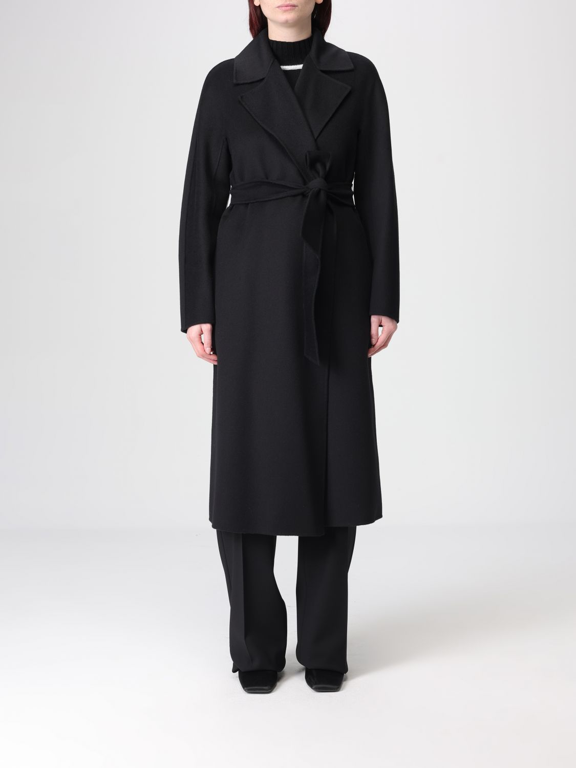 Max Mara Studio Coat Woman Black MAX MARA STUDIO