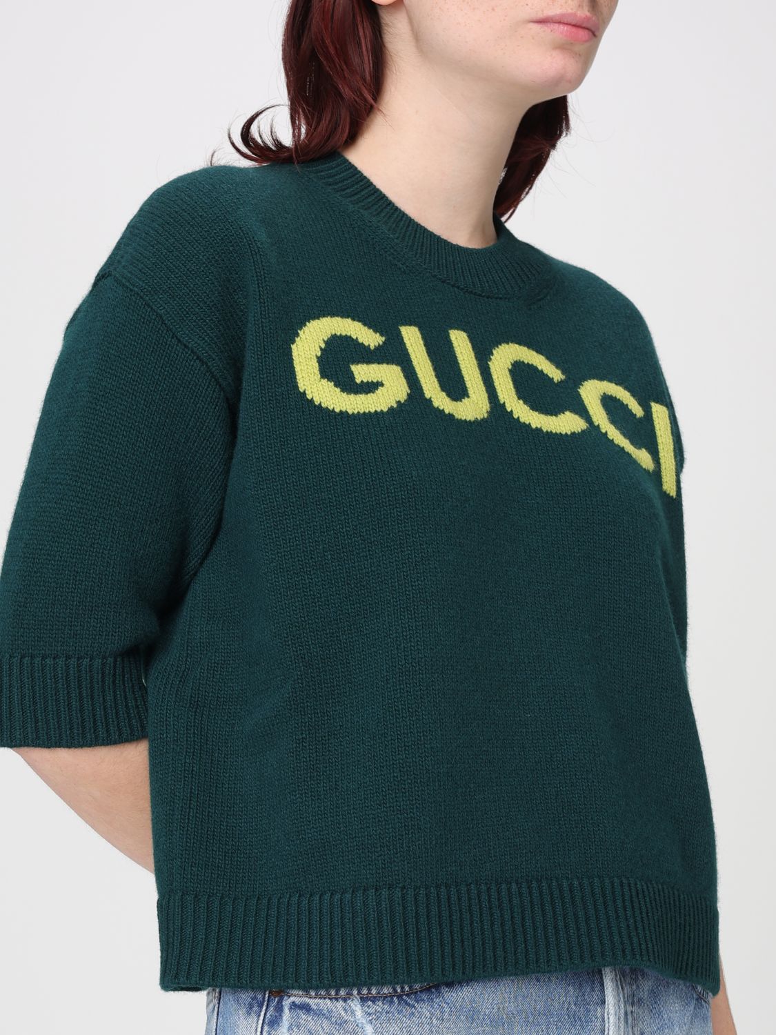 Gucci Sweater Woman Green GUCCI