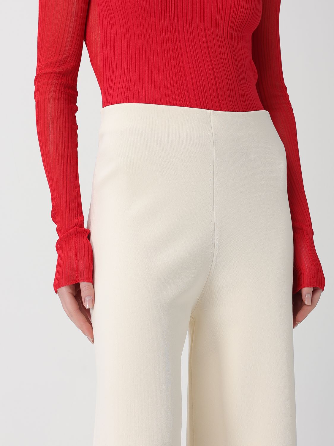 Max Mara Pants Woman Ivory MAX MARA