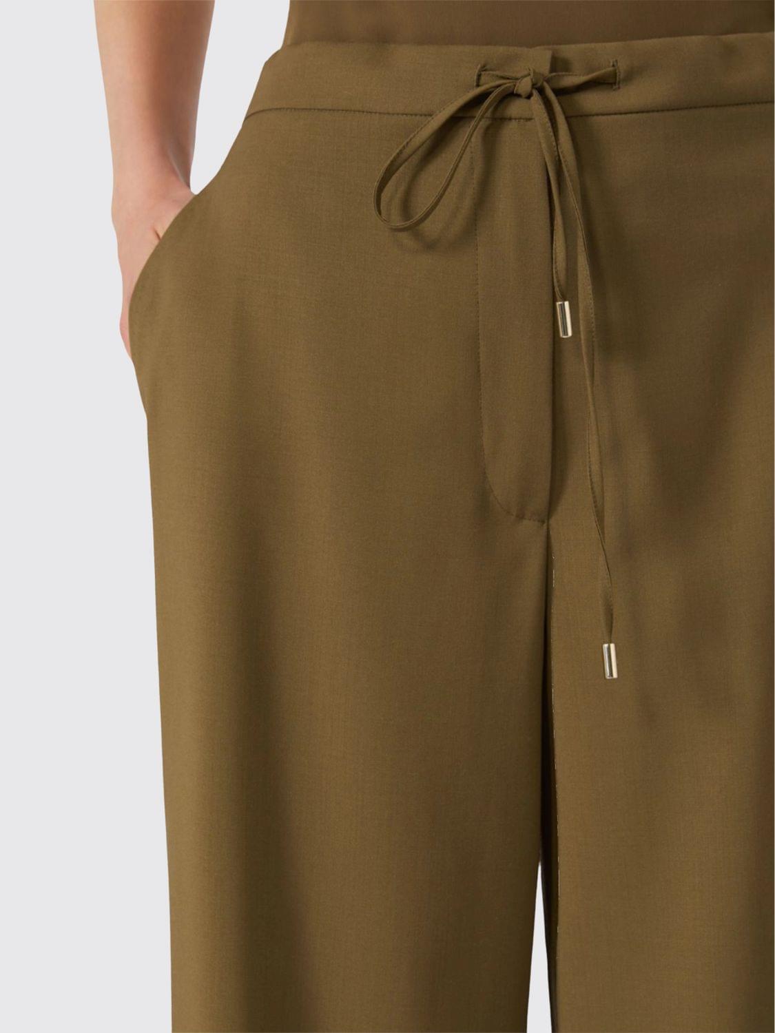 Max Mara Studio Pants Woman Kaki MAX MARA STUDIO