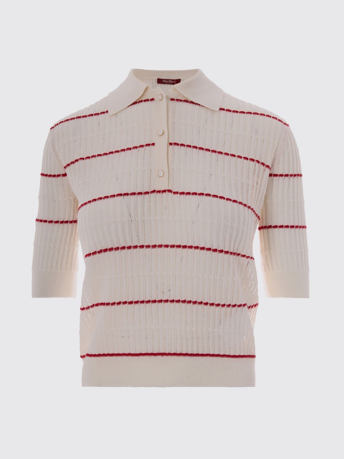 Max Mara Studio Polo Shirt Woman White MAX MARA STUDIO