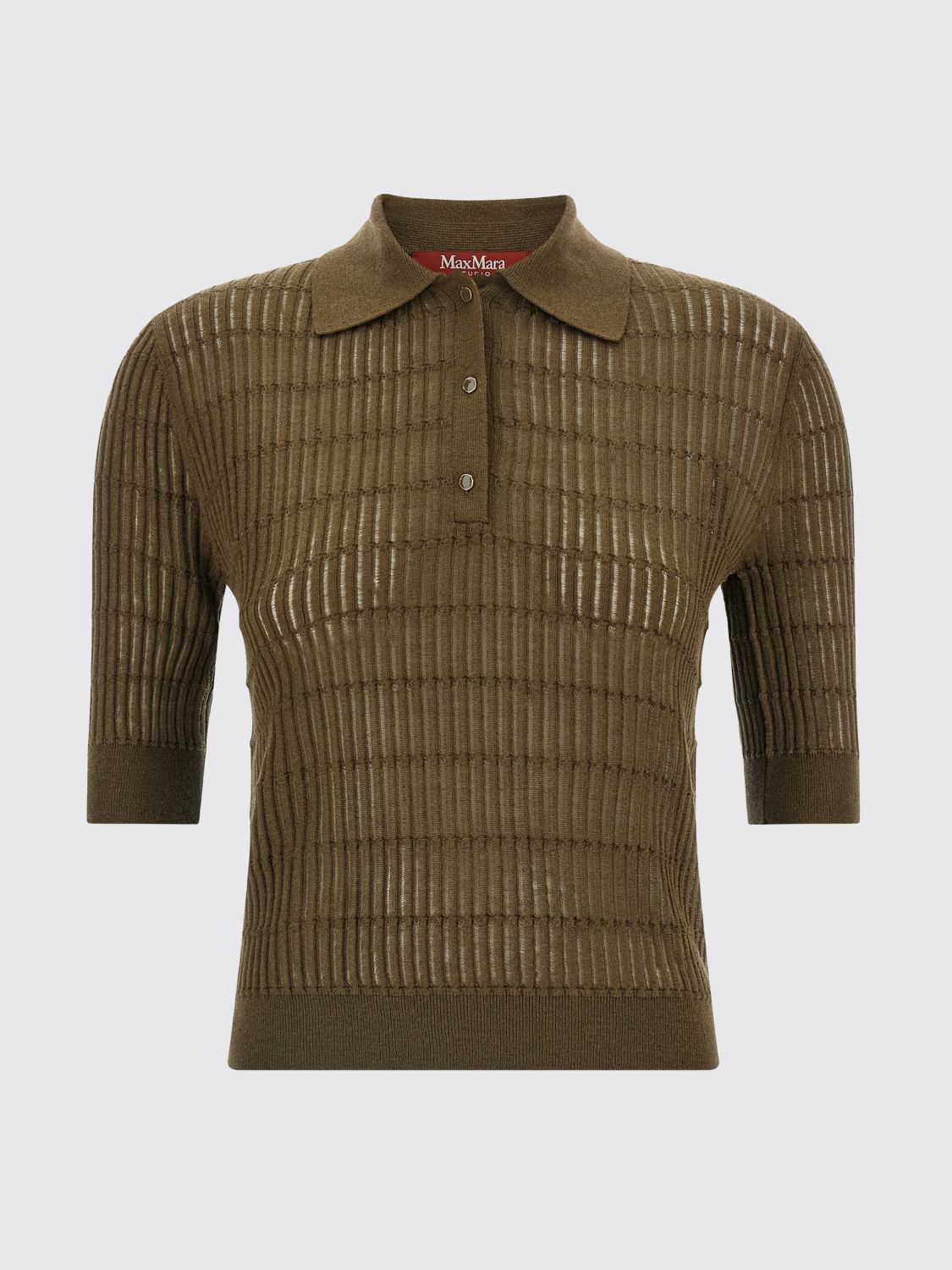 Max Mara Studio Polo Shirt Woman Green MAX MARA STUDIO