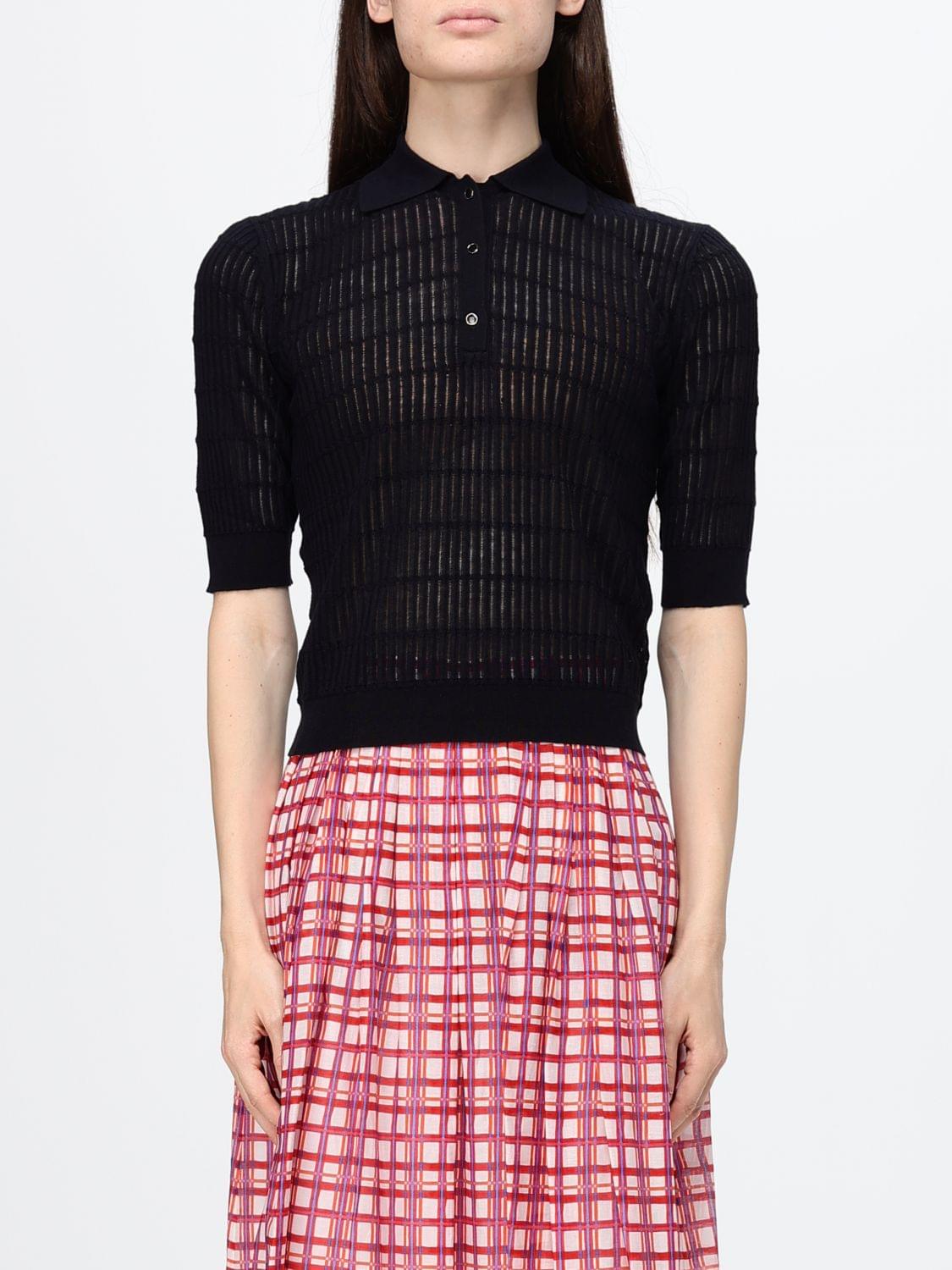 Max Mara Studio Women Wool And Silk Knit Polo Max Mara Studio MAX MARA STUDIO