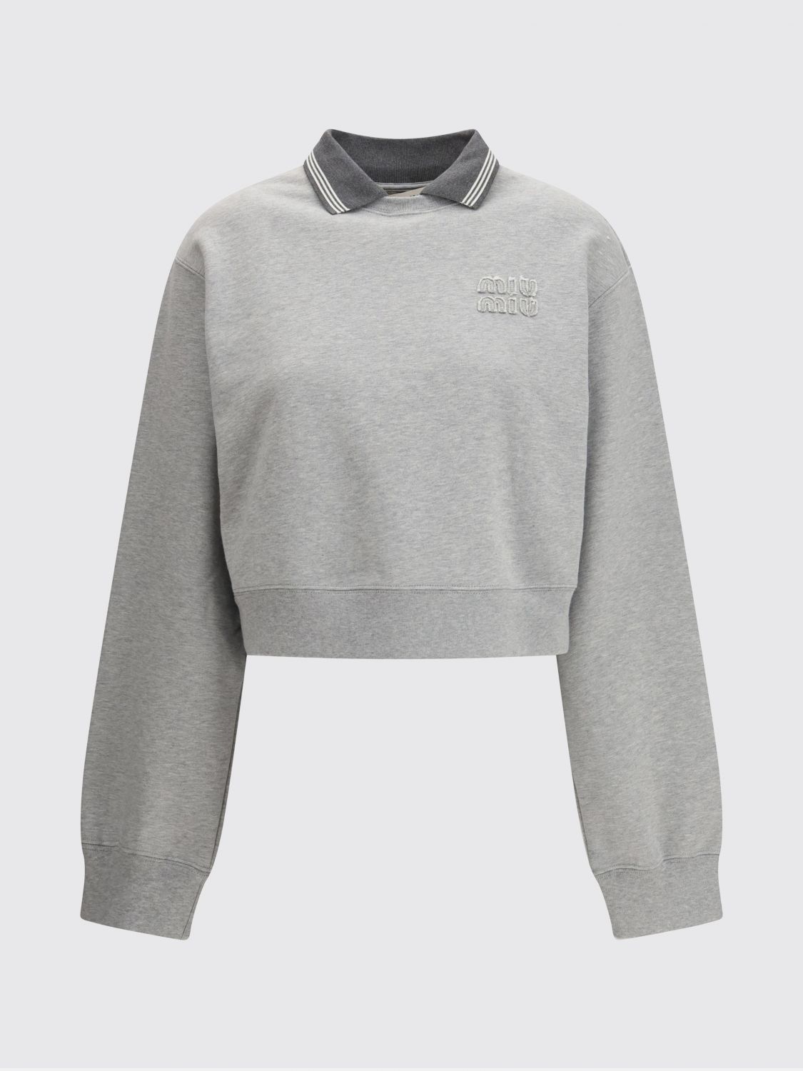 Miu Miu Sweatshirt Woman Grey MIU MIU