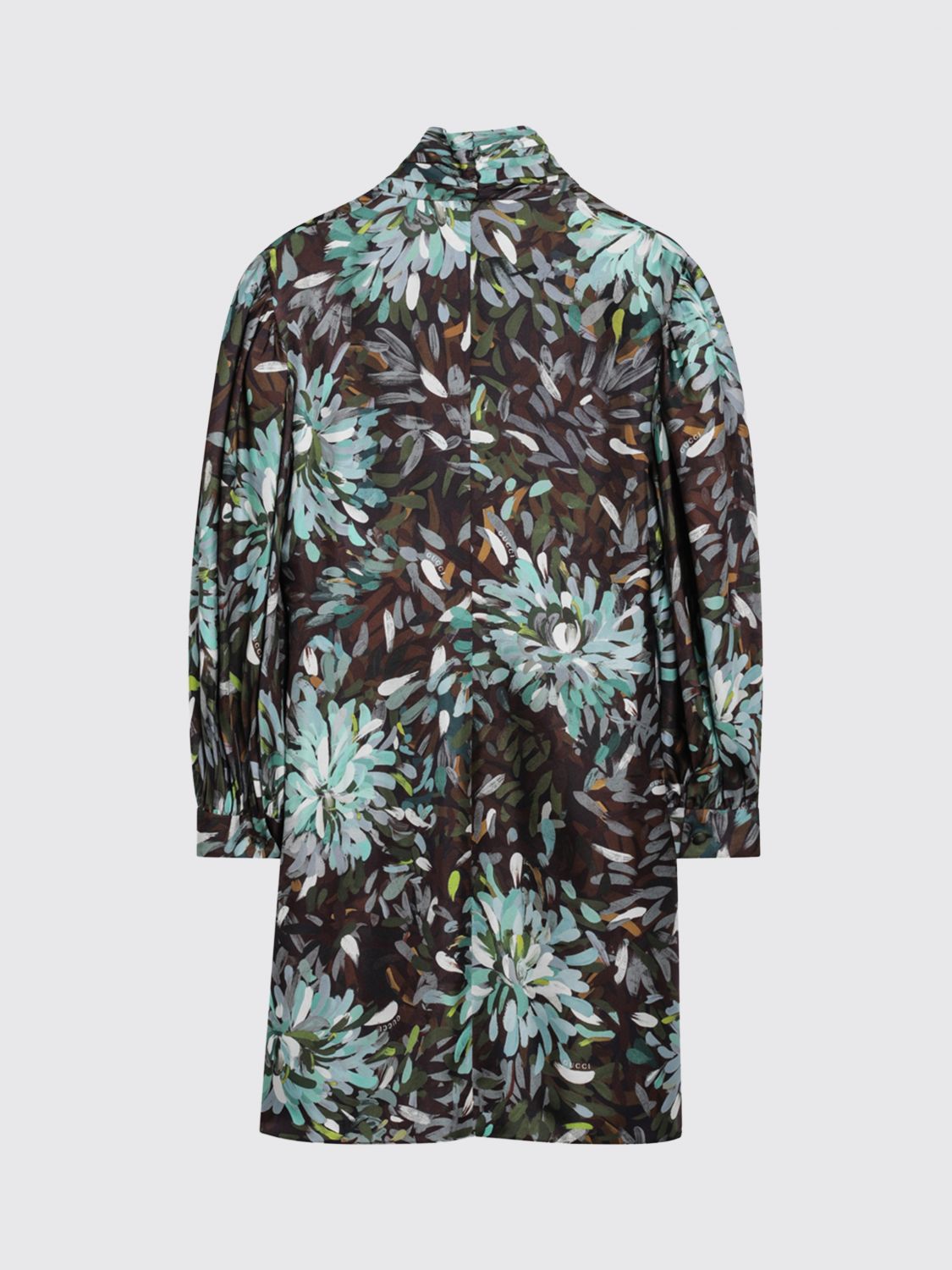 Gucci Women Printed Silk Twill Chemisier Dress Gucci GUCCI