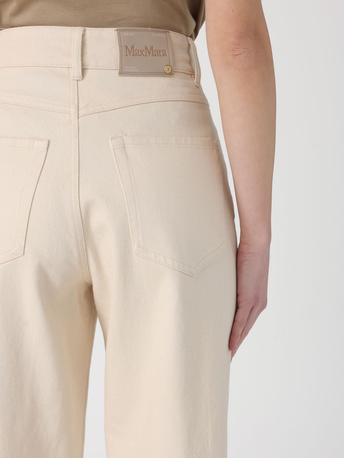 Max Mara Studio Pants Woman Sand MAX MARA STUDIO