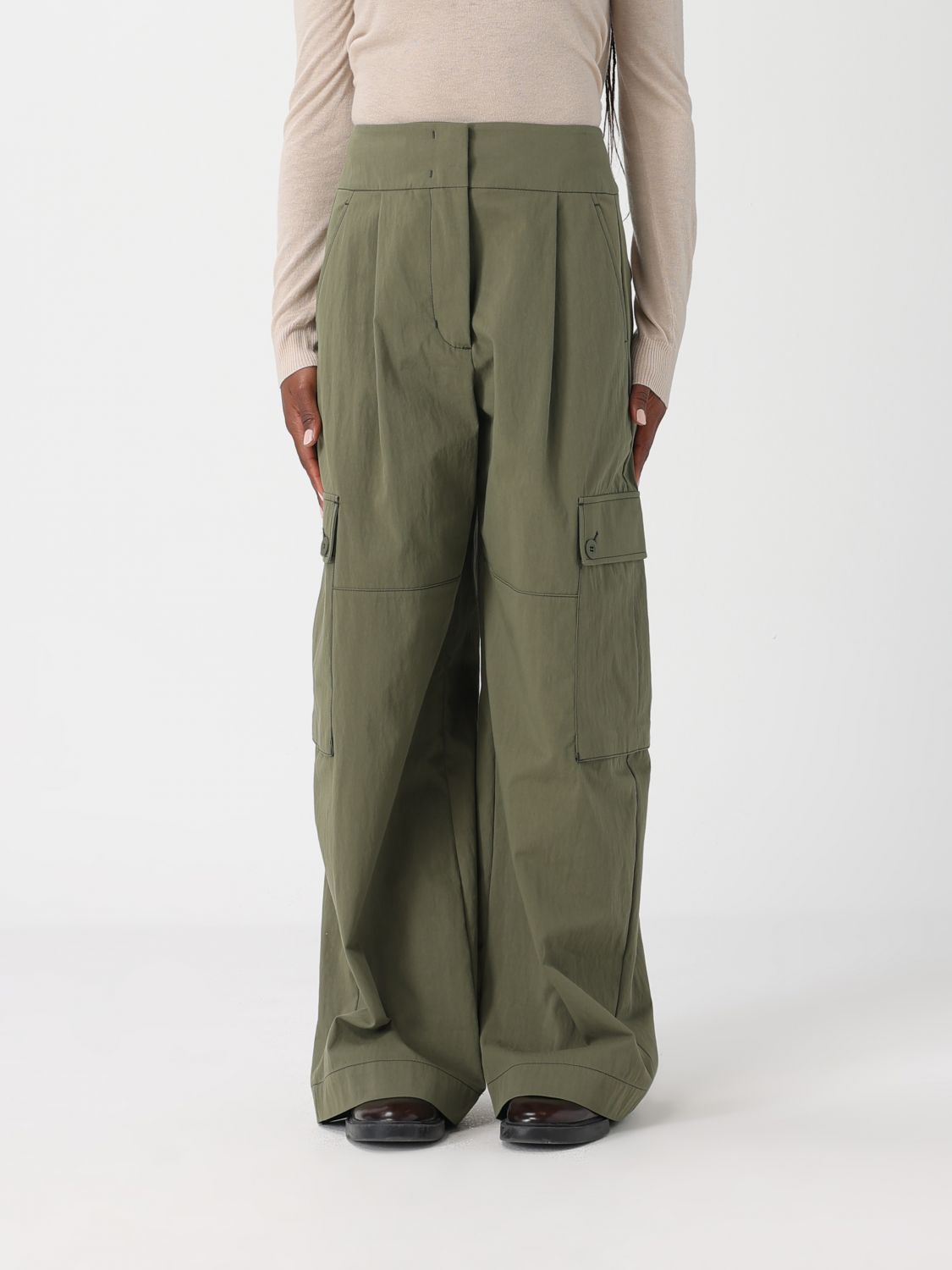 Weekend Max Mara Pants Woman Moss Green WEEKEND MAX MARA