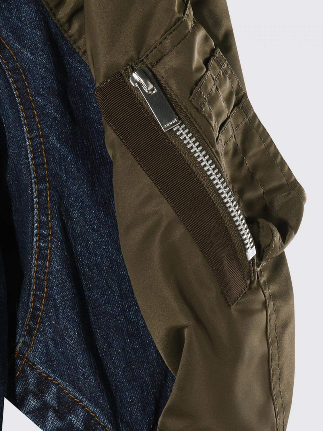 Sacai Women Denim X Nylon Twill Jacket SACAI