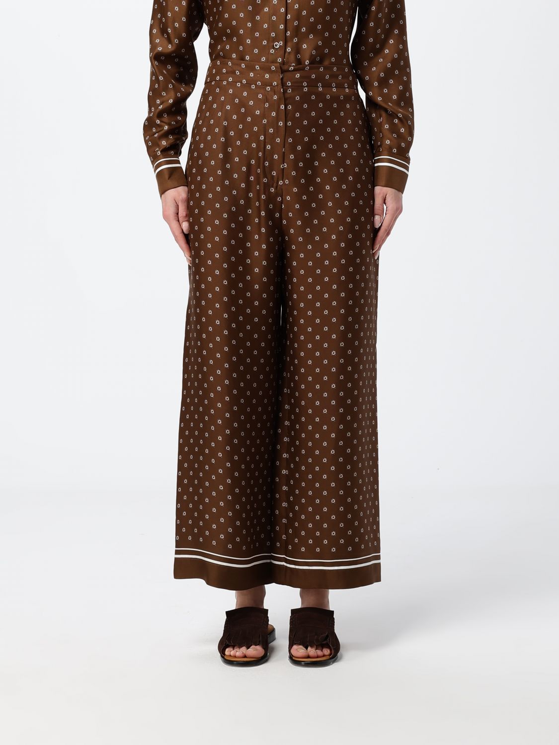 Max Mara Studio Pants Woman Cocoa MAX MARA STUDIO