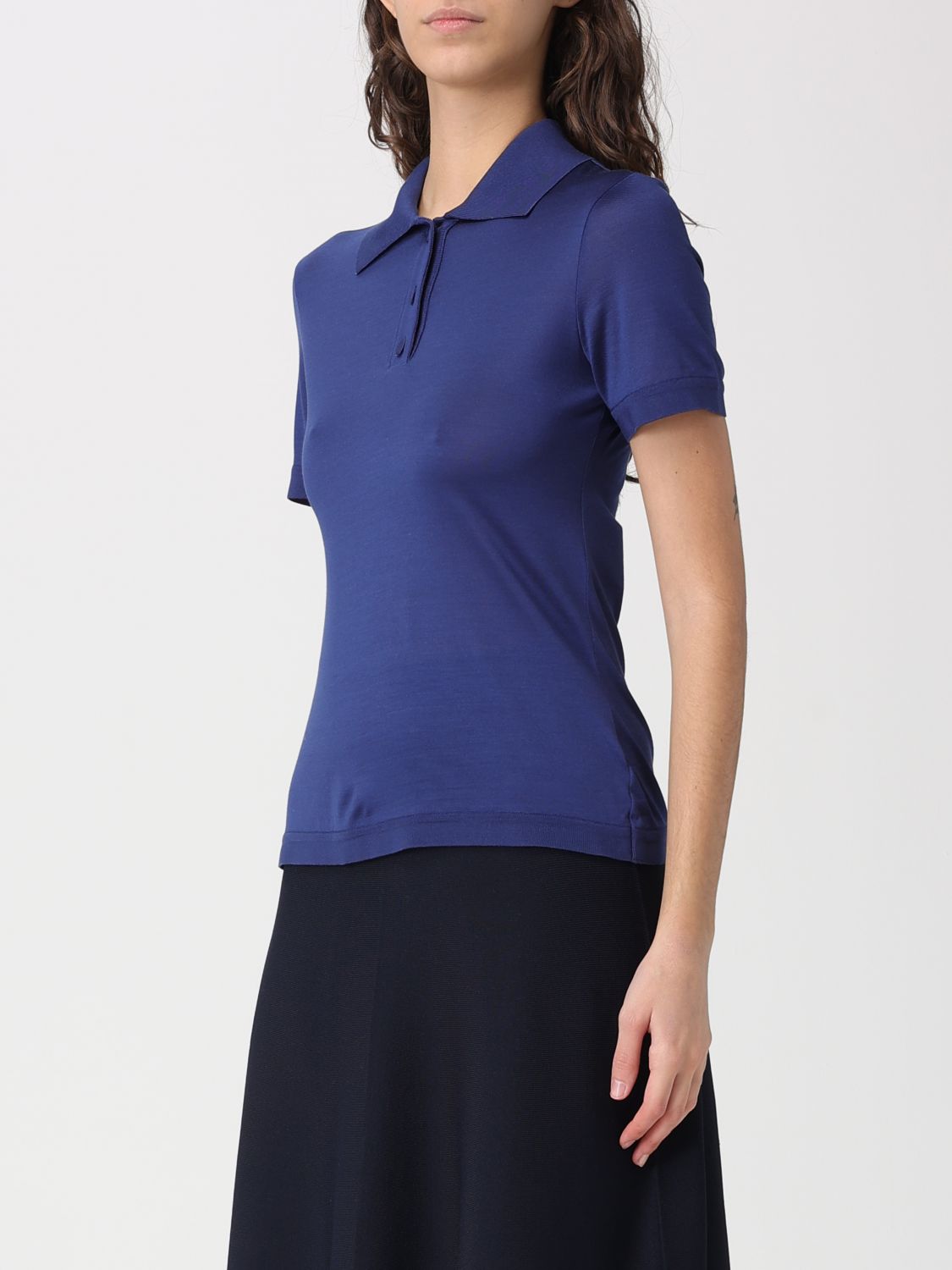 Max Mara Polo Shirt Woman Blue MAX MARA