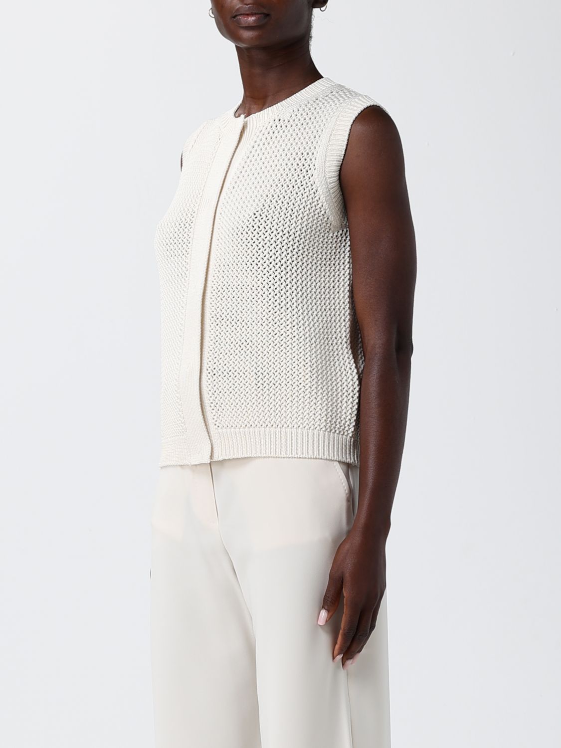 Max Mara Waistcoat Woman Ivory MAX MARA