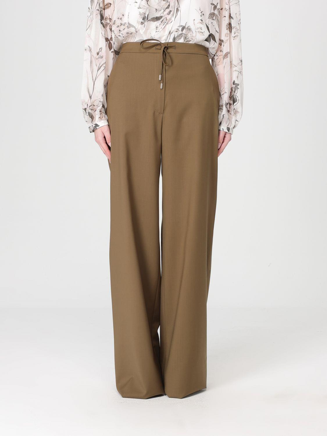 Max Mara Studio Pants Woman Kaki MAX MARA STUDIO