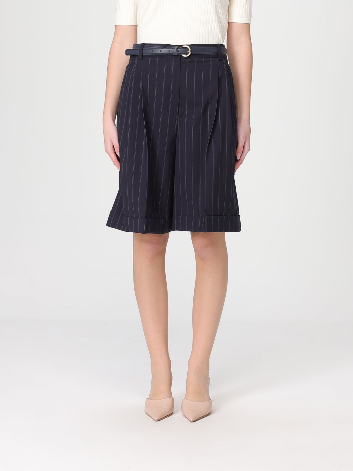 Max Mara Studio Shorts Woman Blue MAX MARA STUDIO