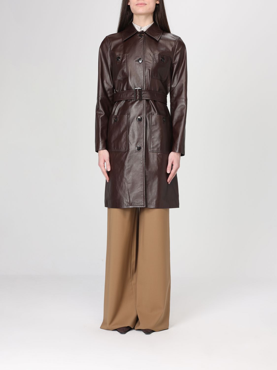 Max Mara Studio Jacket Woman Brown MAX MARA STUDIO