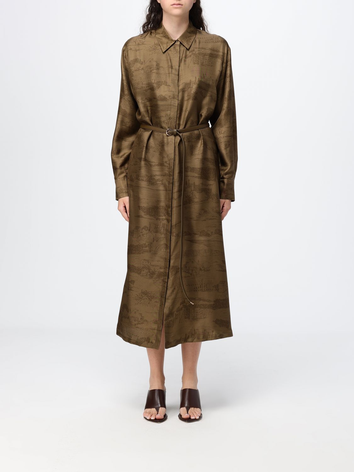 Max Mara Studio Dress Woman Kaki MAX MARA STUDIO