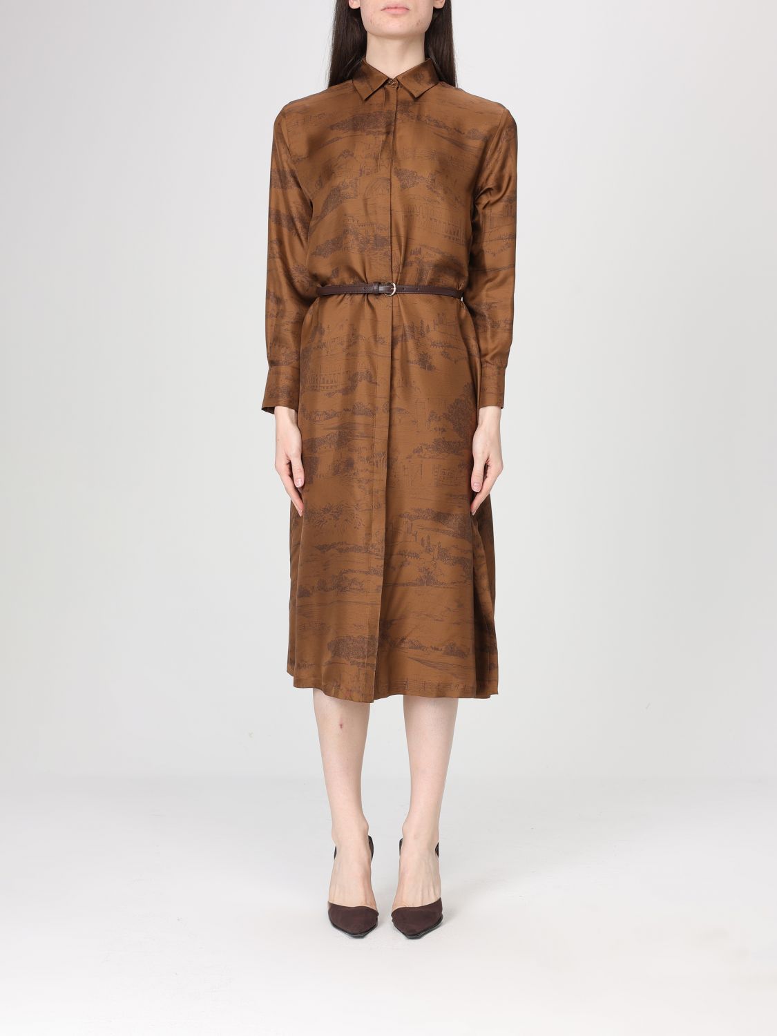 Max Mara Studio Dress Woman Brown MAX MARA STUDIO