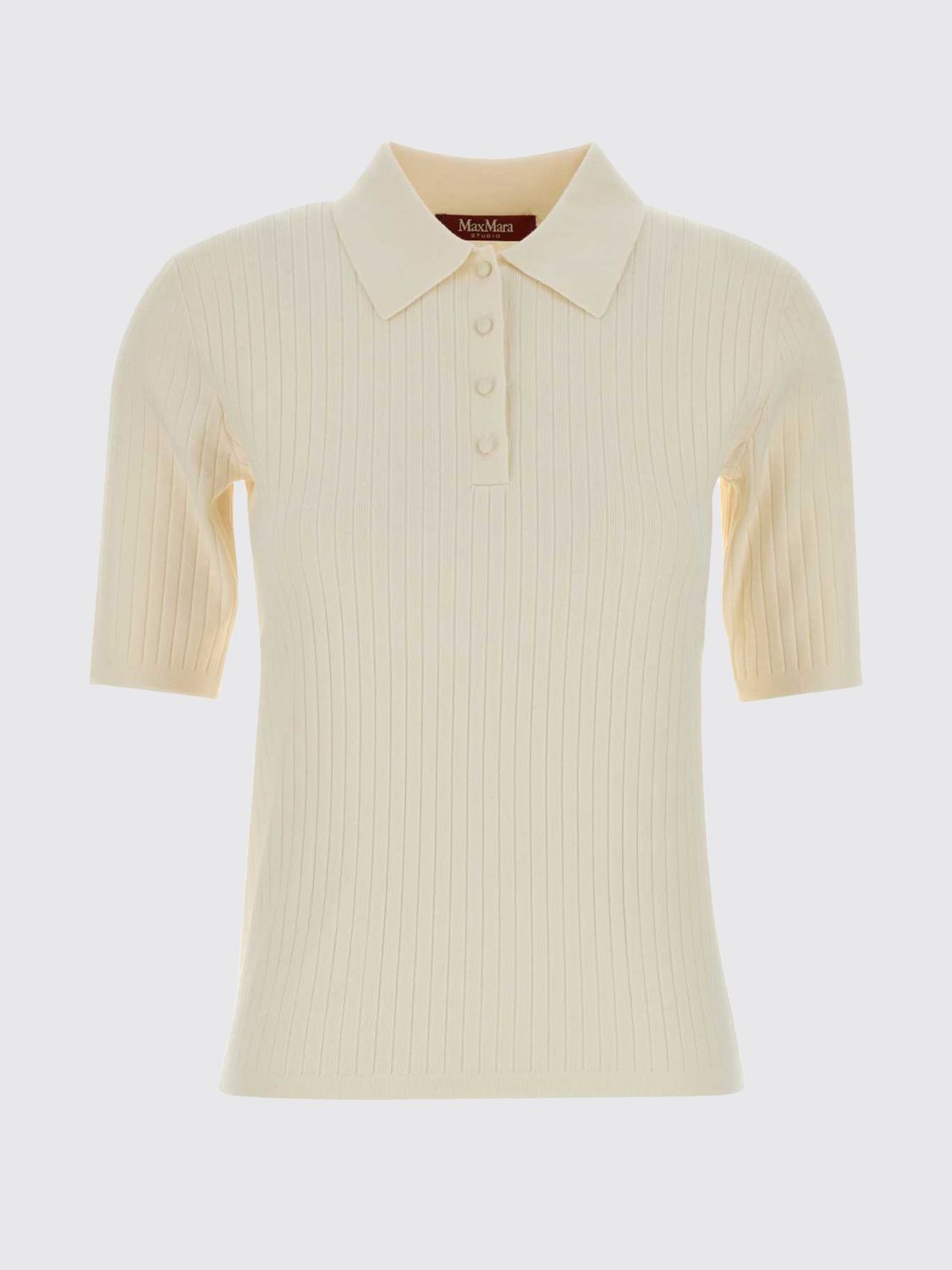 Max Mara Studio Polo Shirt Woman Ivory MAX MARA STUDIO