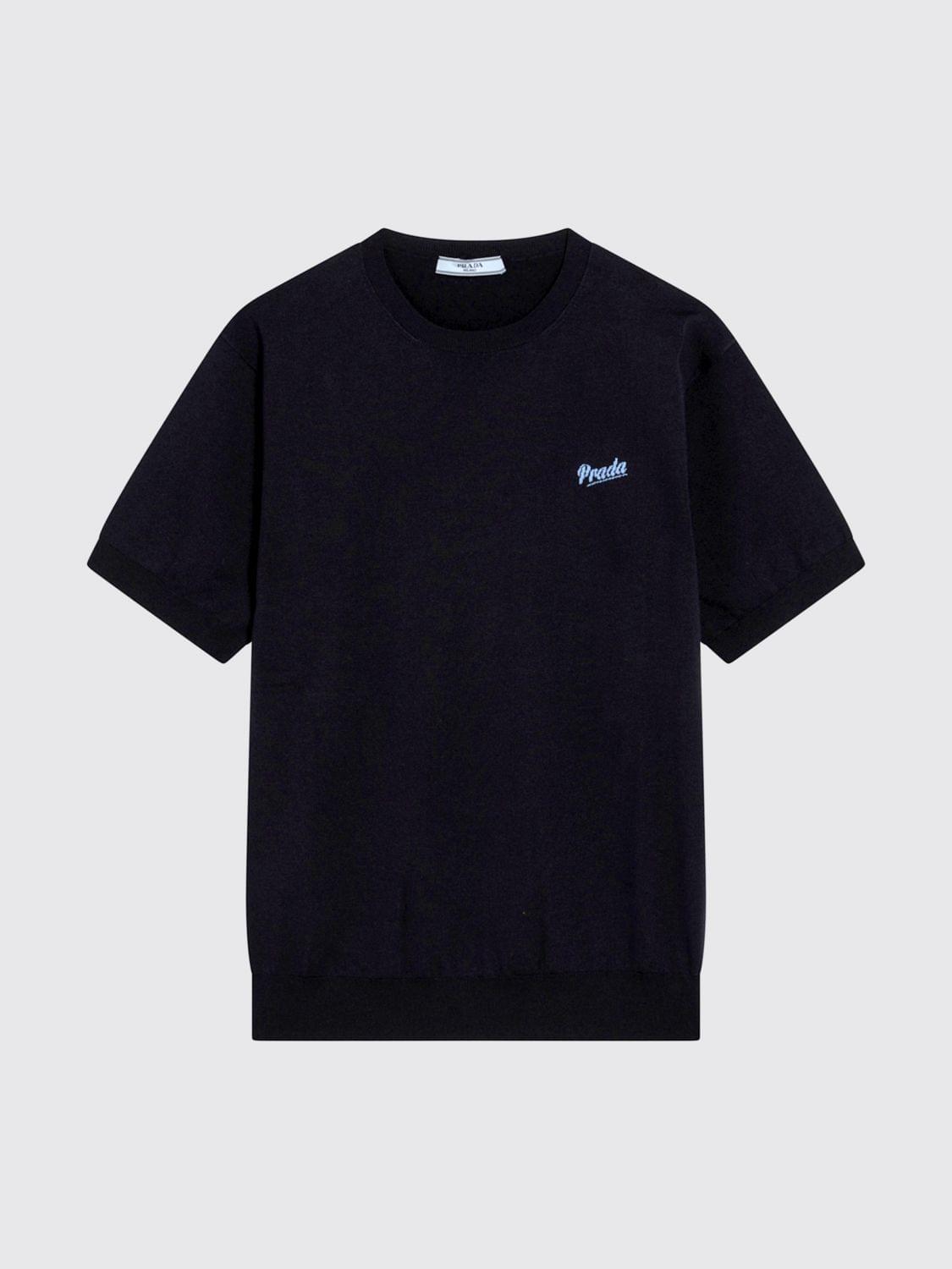 Prada Women Crew-Neck Pullover Prada In Silk And Cotton Blend PRADA