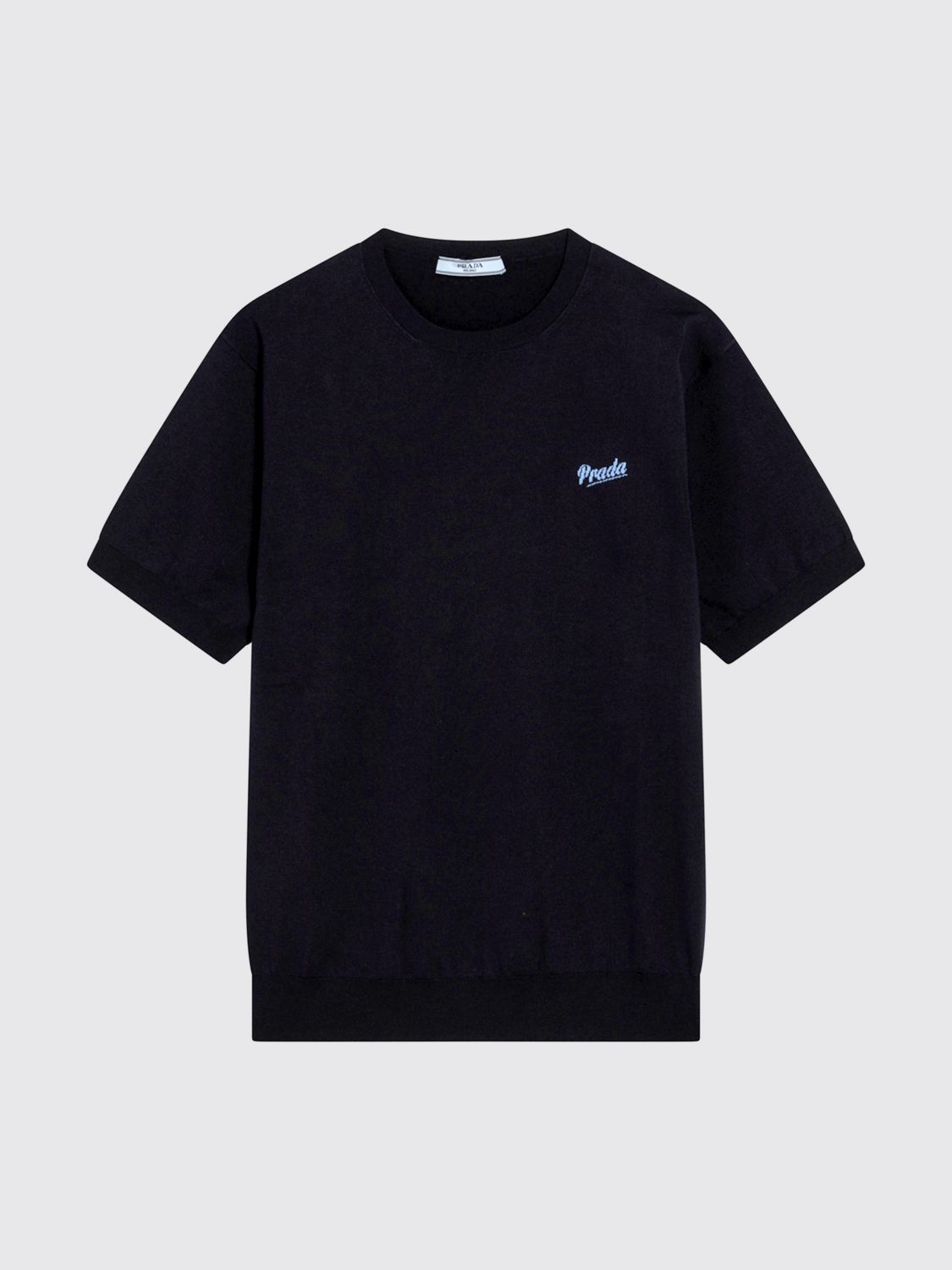 Prada Women Crew-Neck Pullover Prada In Silk And Cotton Blend PRADA