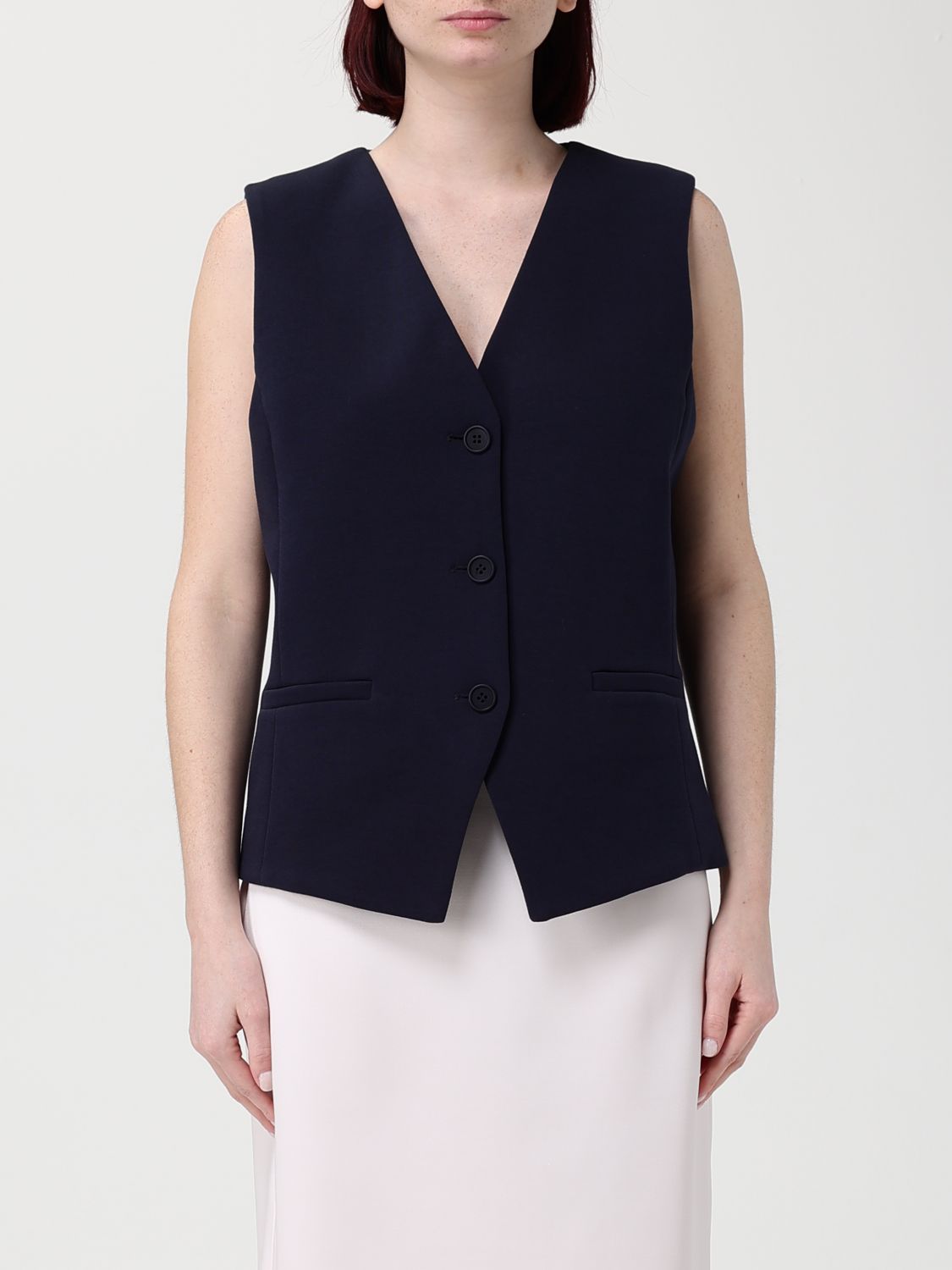 Weekend Max Mara Waistcoat Woman Blue WEEKEND MAX MARA