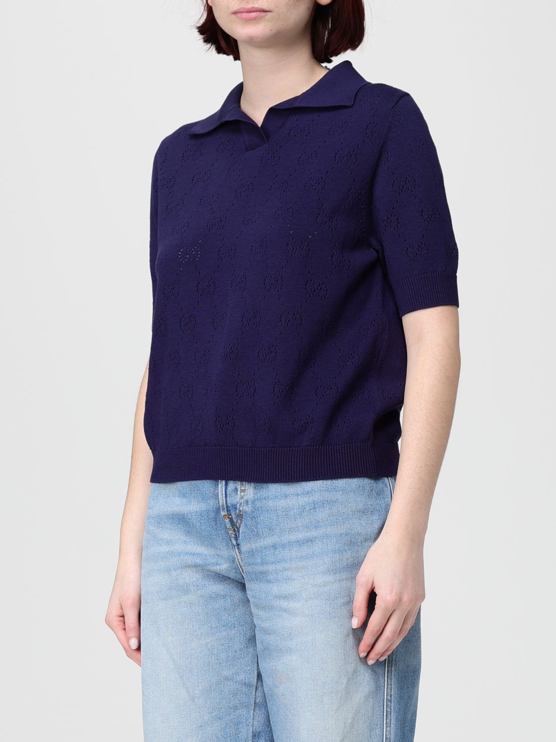 Gucci Polo Shirt Woman Blue