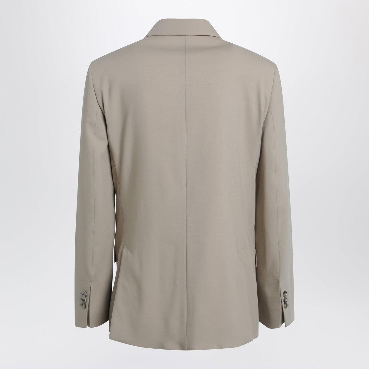 Ami Paris Beige Double-Breasted Virgin Wool Gabardine Jacket Men AMI PARIS