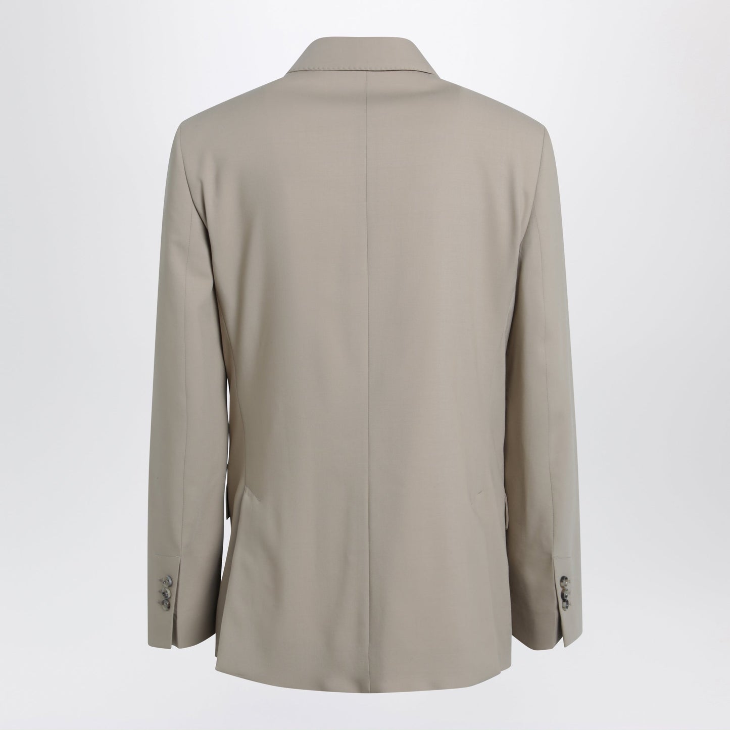 Ami Paris Beige Double-Breasted Virgin Wool Gabardine Jacket Men AMI PARIS