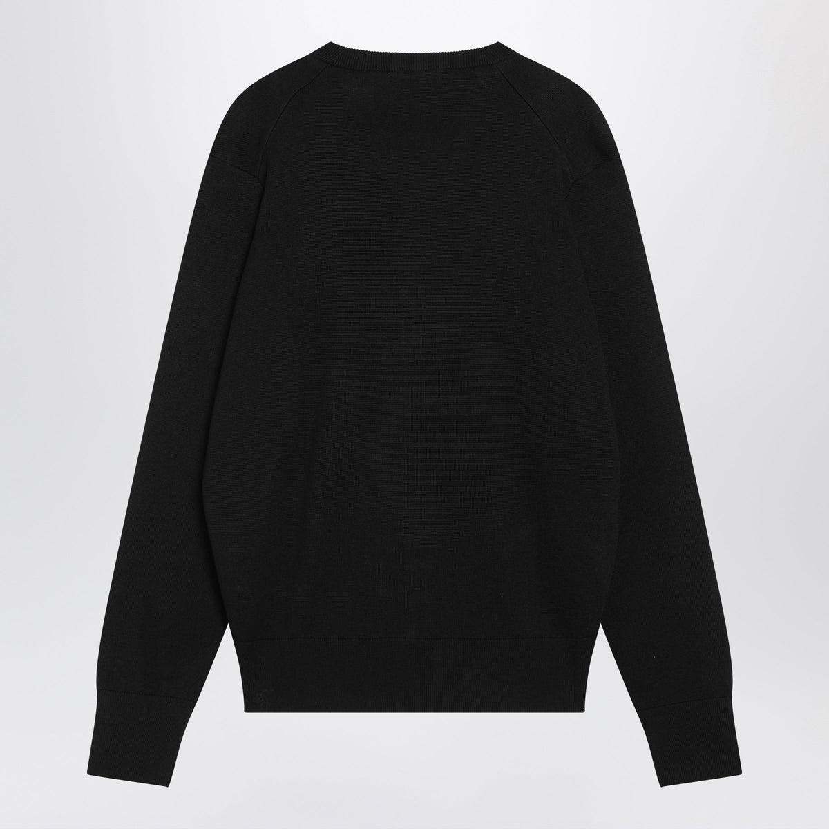 Ami Paris Ami De Coeur Black Wool Cardigan Men AMI PARIS