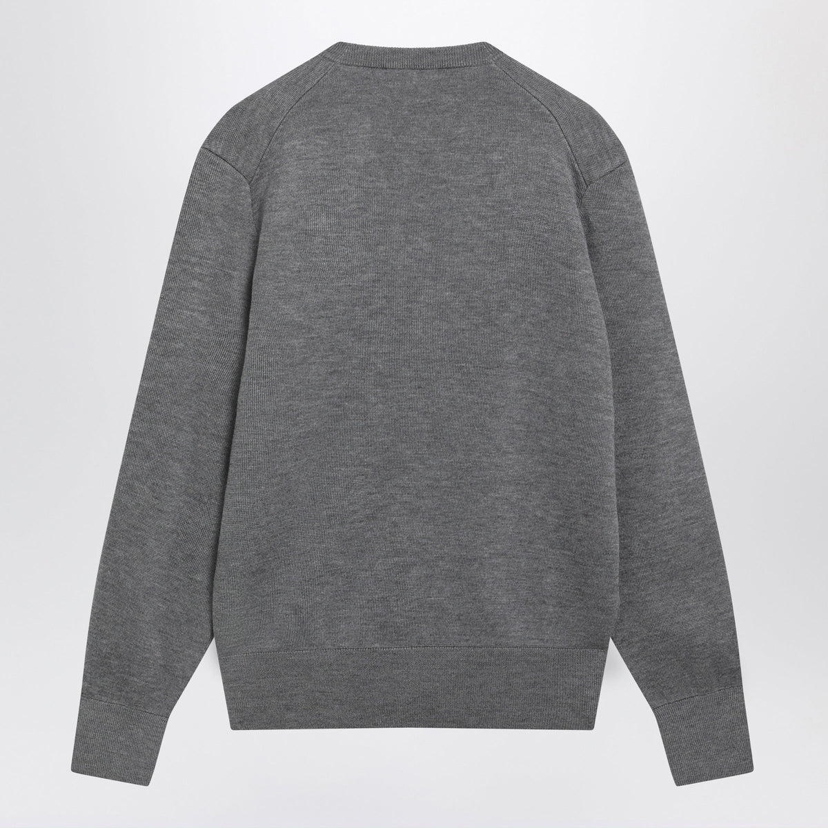 Ami Paris Grey Ami De Coeur Cardigan In Wool Men