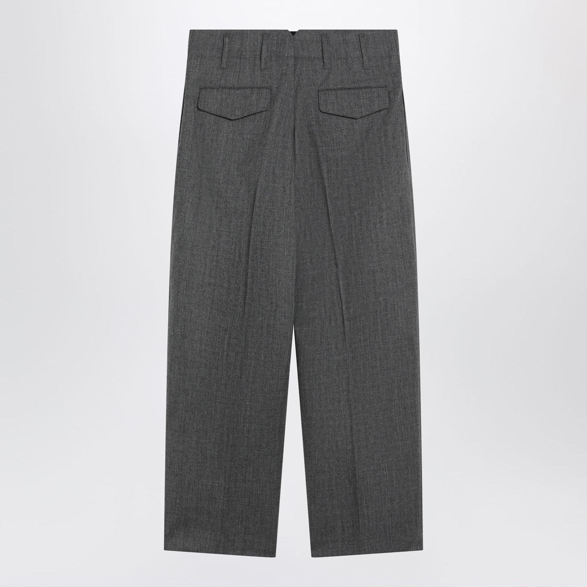 Ami Paris Grey Tailored Wool Trousers Men AMI PARIS
