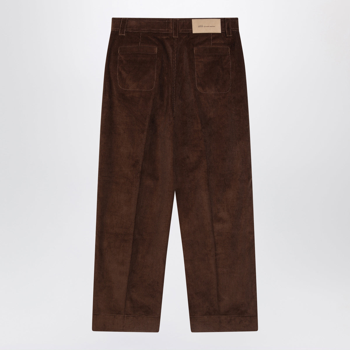 Ami Paris Chocolate Brown Corduroy Trousers Men AMI PARIS