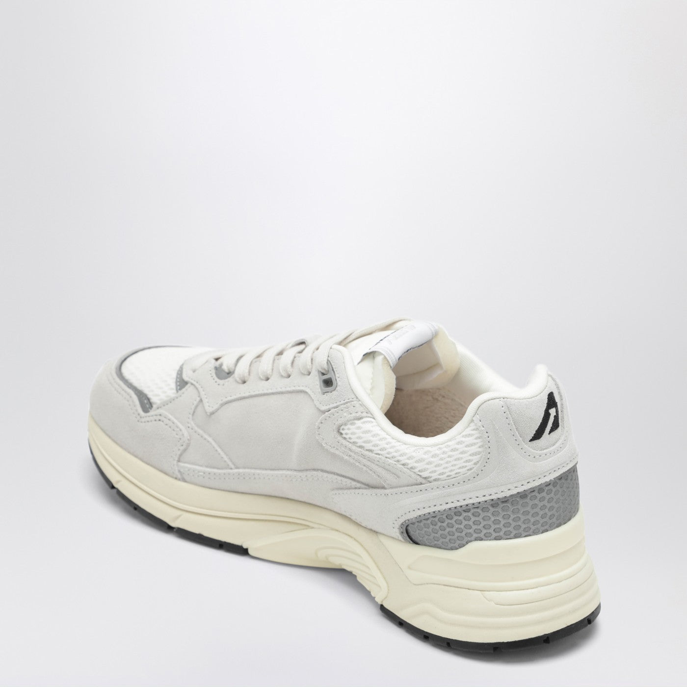 Autry Hyperway Sneakers In Mesh And Suede White Silver Men AUTRY
