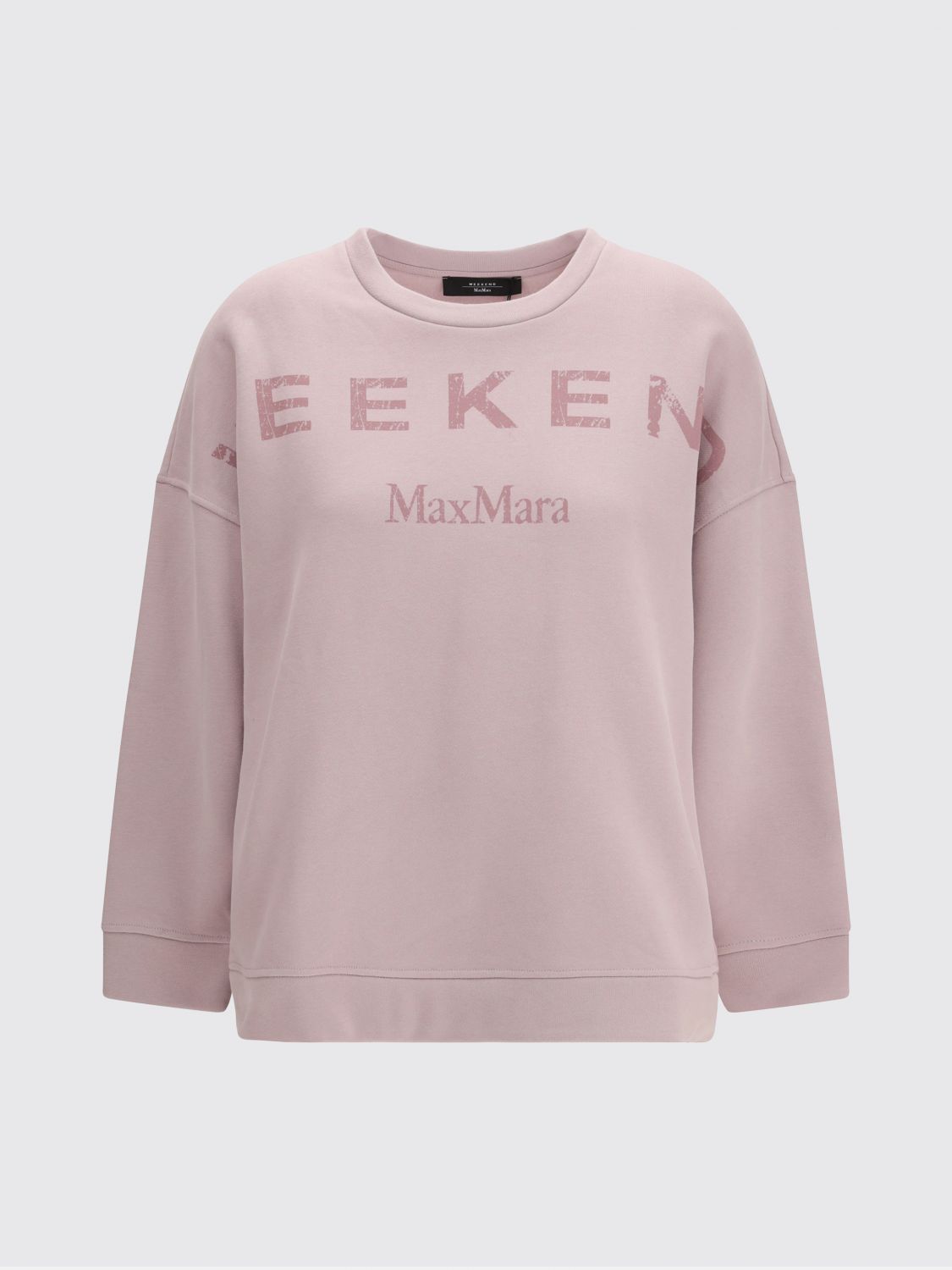 Weekend Max Mara Women Cotton Crew Neck Sweatshirt With Logo Weekend Max Mara WEEKEND MAX MARA