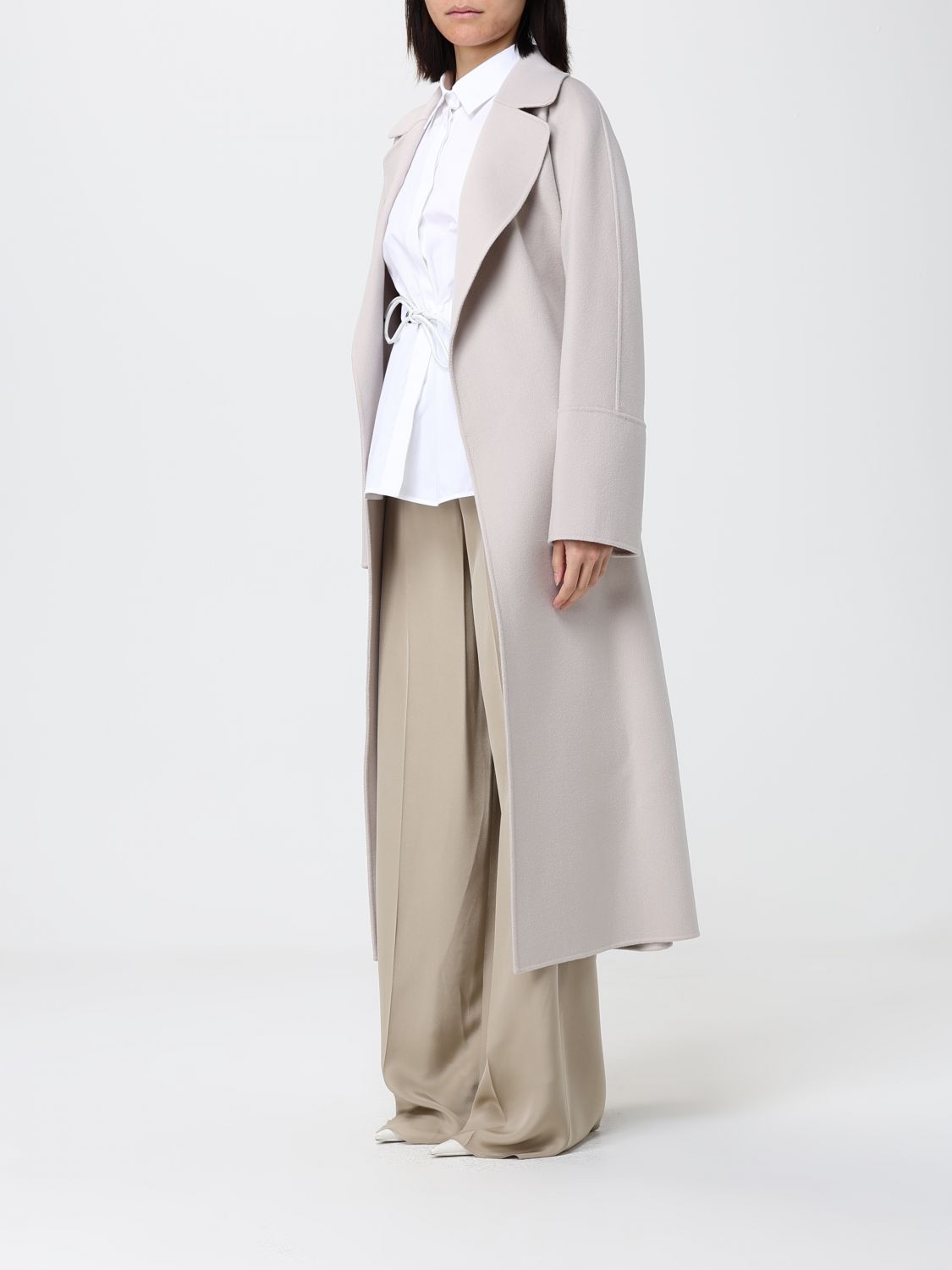 Max Mara Coat Woman Cream MAX MARA