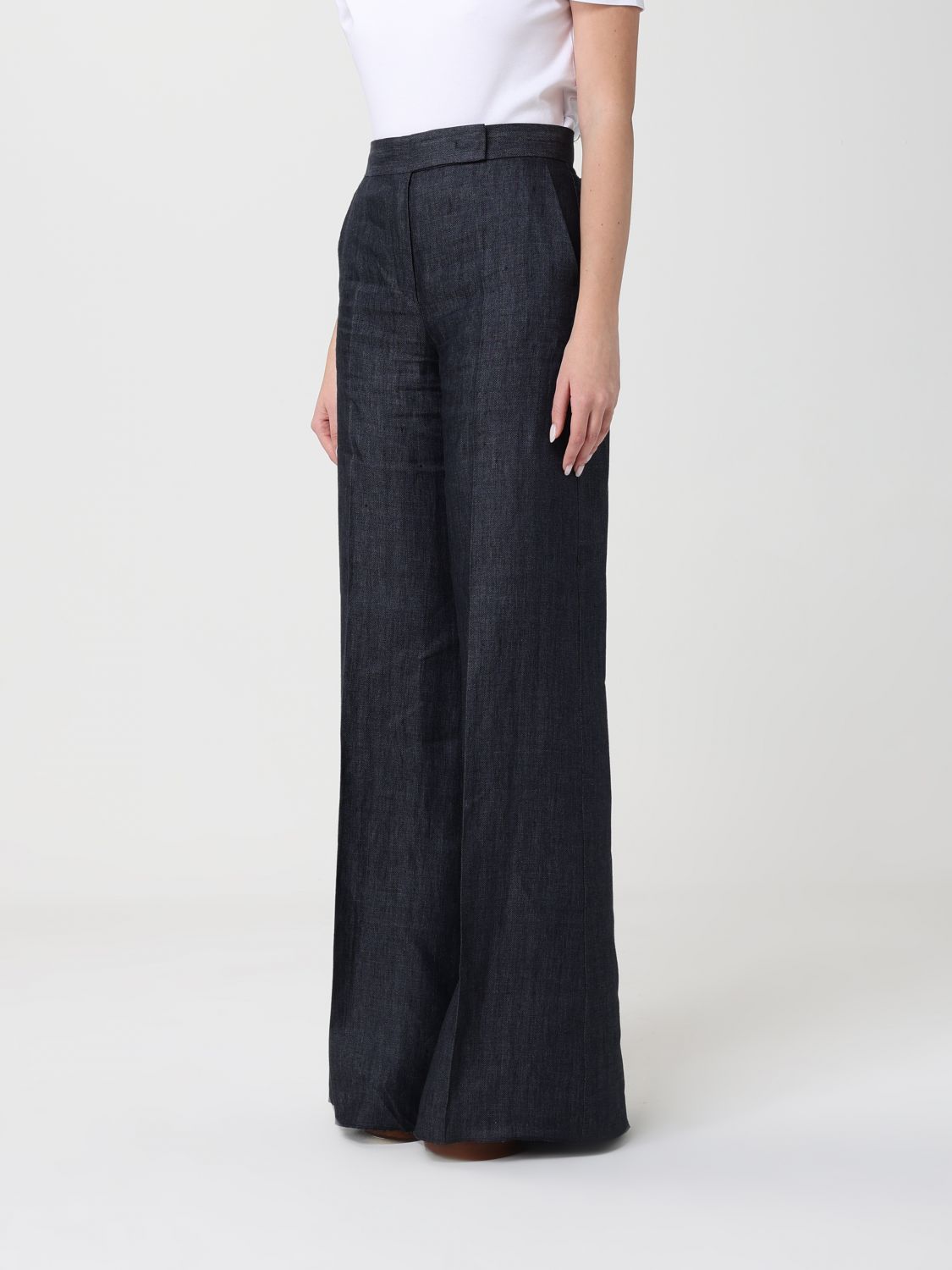 Max Mara Pants Woman Grey MAX MARA