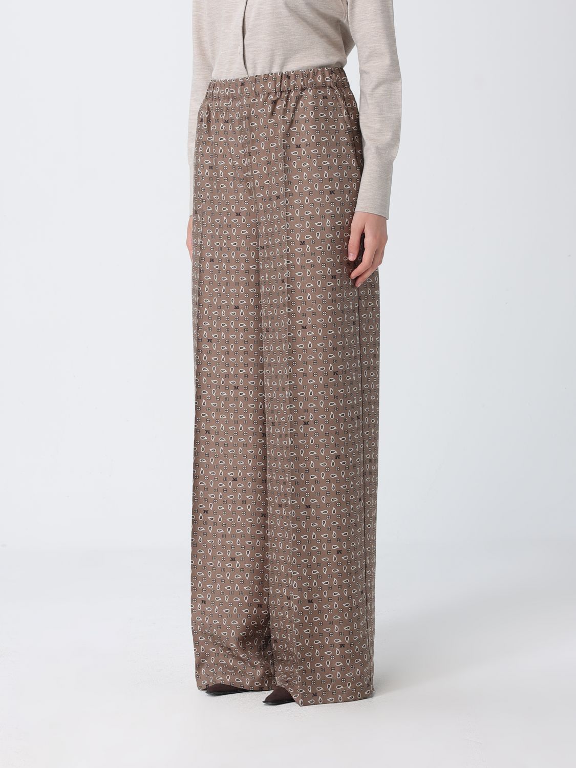 Max Mara Pants Woman Mud MAX MARA