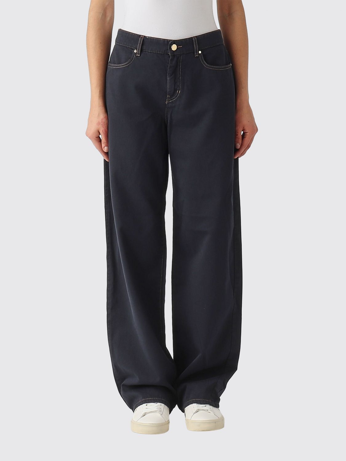 Max Mara Studio Women Max Mara Studio Cotton Denim Straight Jeans MAX MARA STUDIO