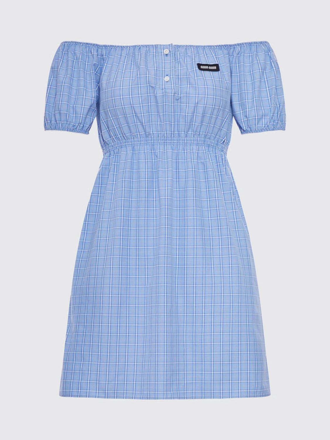 Miu Miu Dress Woman Blue MIU MIU