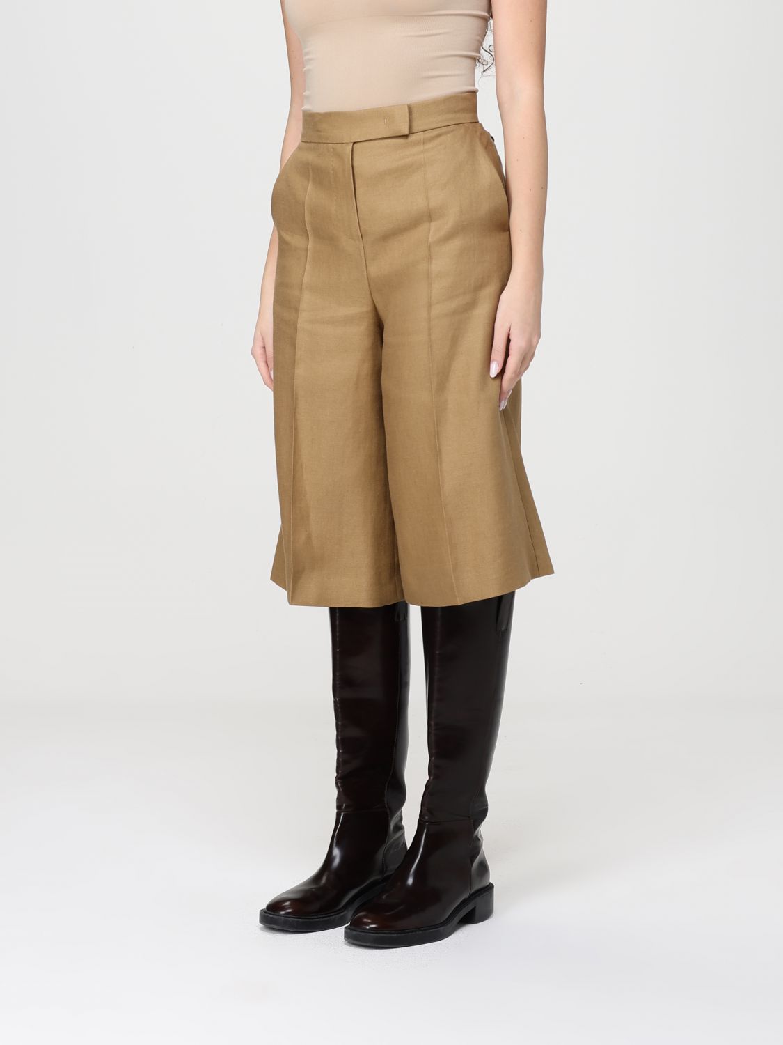 Max Mara Pants Woman Beige MAX MARA