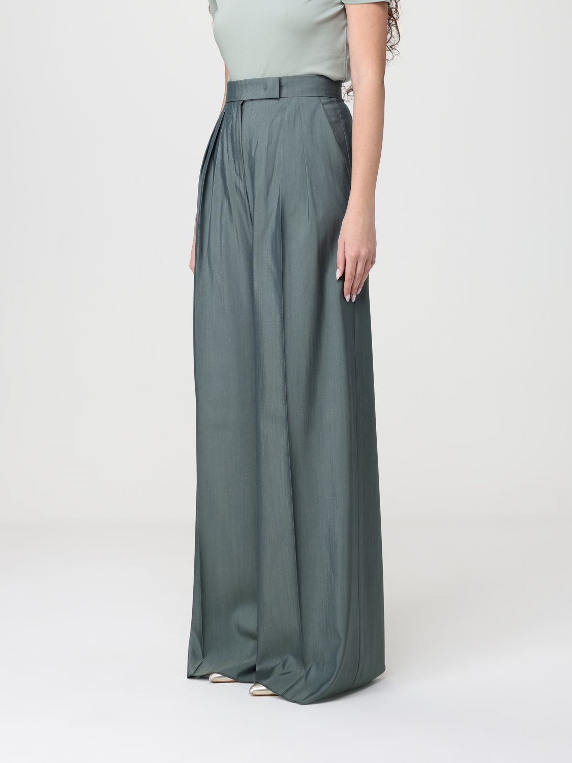 Max Mara Pants Woman Green MAX MARA