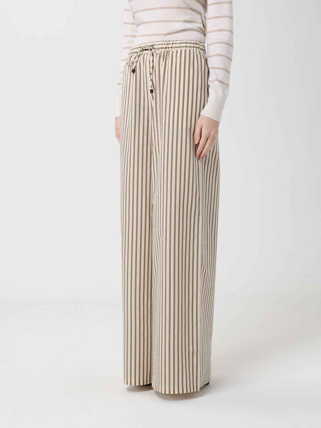 Max Mara Pants Woman Beige MAX MARA