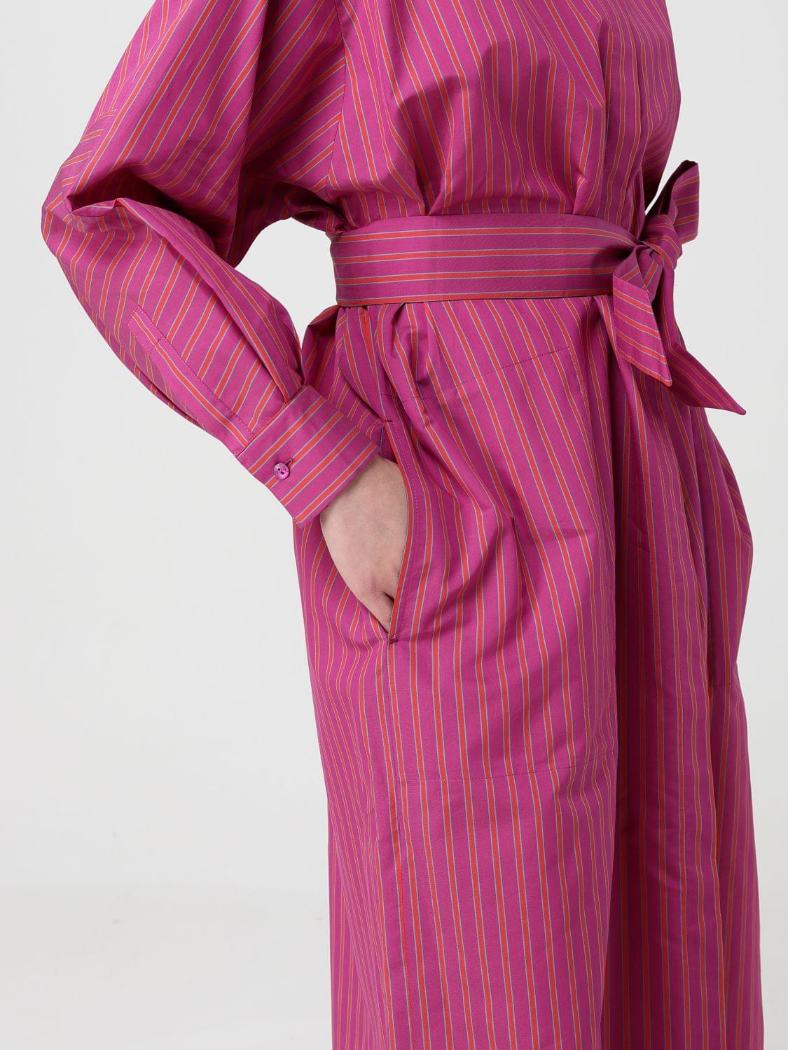 Max Mara Women Max Mara Striped Cotton And Silk Chemisier Dress MAX MARA