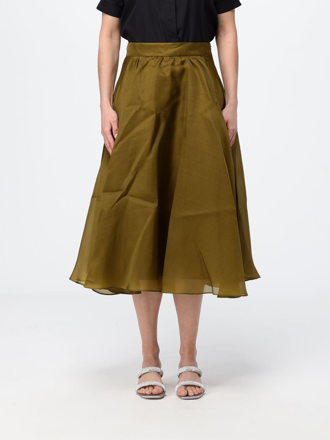 Max Mara Studio Skirt Woman Olive MAX MARA STUDIO
