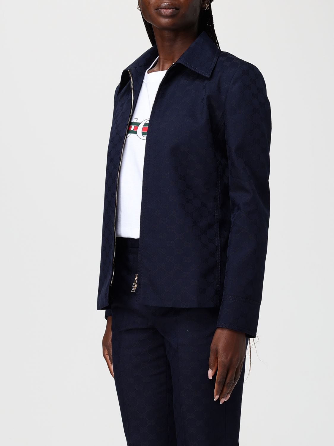 Gucci Jacket Woman Blue GUCCI