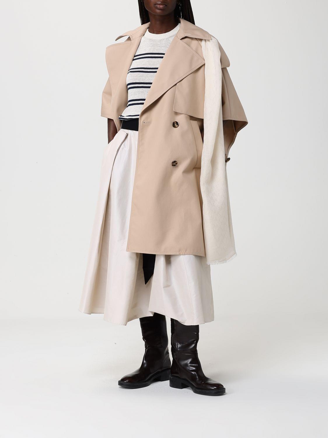 Max Mara Women Max Mara Women Cotton And Wool Scarf With Logo Max Mara MAX MARA
